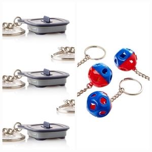 2 Tupperware Keychains